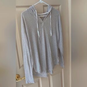 Hollister Women's Gray Beige Sweater Hoodie Size Large